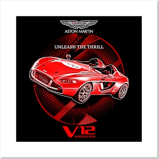 Aston Martin V12 Speedster Sport Car Posters and Art